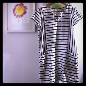 She + Sky striped terry dress